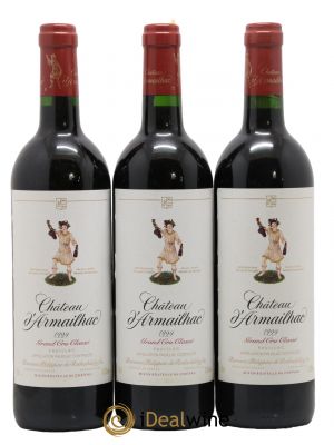 Château d'Armailhac - Mouton Baron(ne) Philippe 5ème Grand Cru Classé  1999 - Lot de 3 Bouteilles
