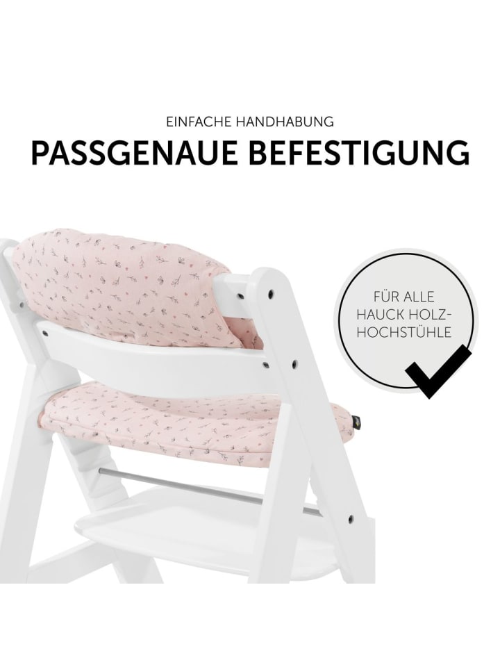 Hauck Sitzkissen / Hochstuhlauflage für Alpha Hochstuhl - in rosa,grau günstig kaufen onesize