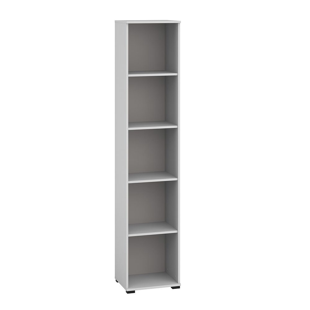 Lomadox Stauraumschrank BIARRITZ-131 mit 5 offenen Fächern, 43cm breit, grau
