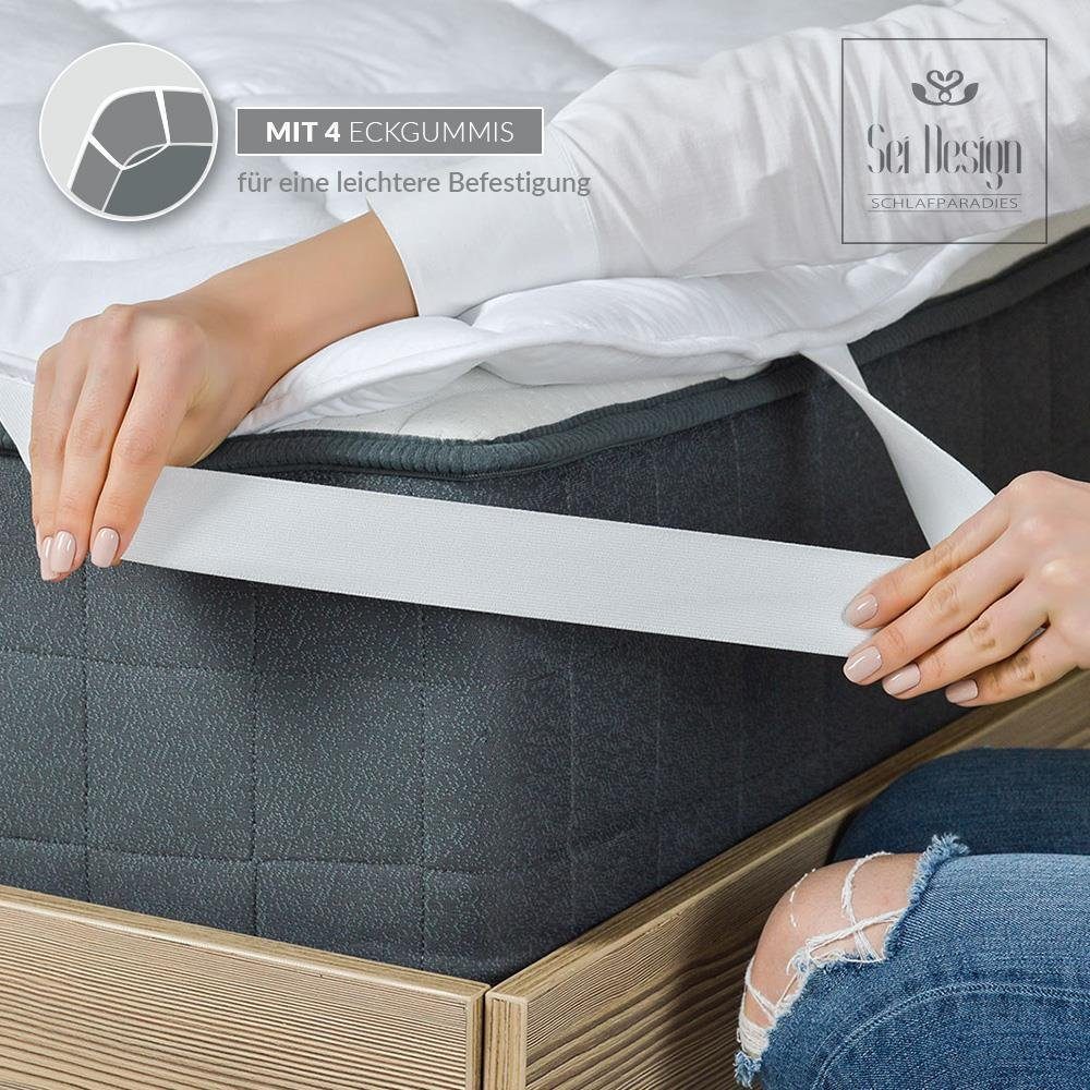Matratzenauflage Premium 180x200 cm mit 4 Gummibänder SEI Design, zertifizierte Qualität