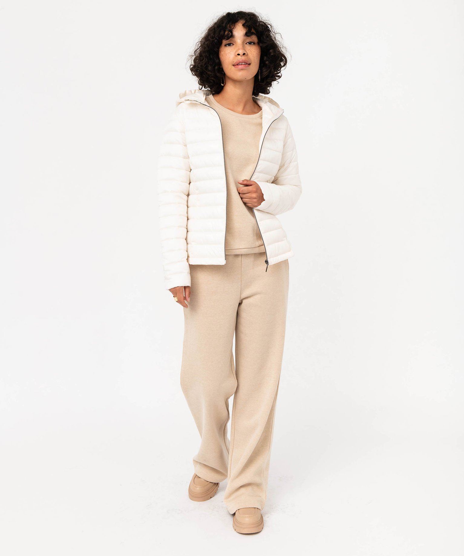 Pantalon de jogging coupe flare femme camel | GEMO