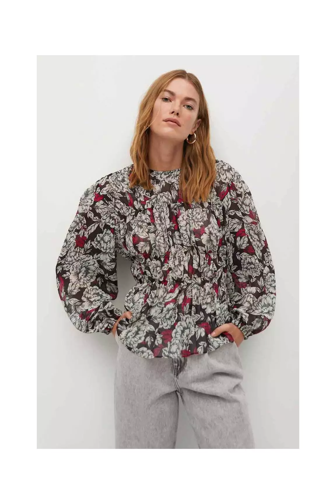 Mango Blouses Femme couleur rouge