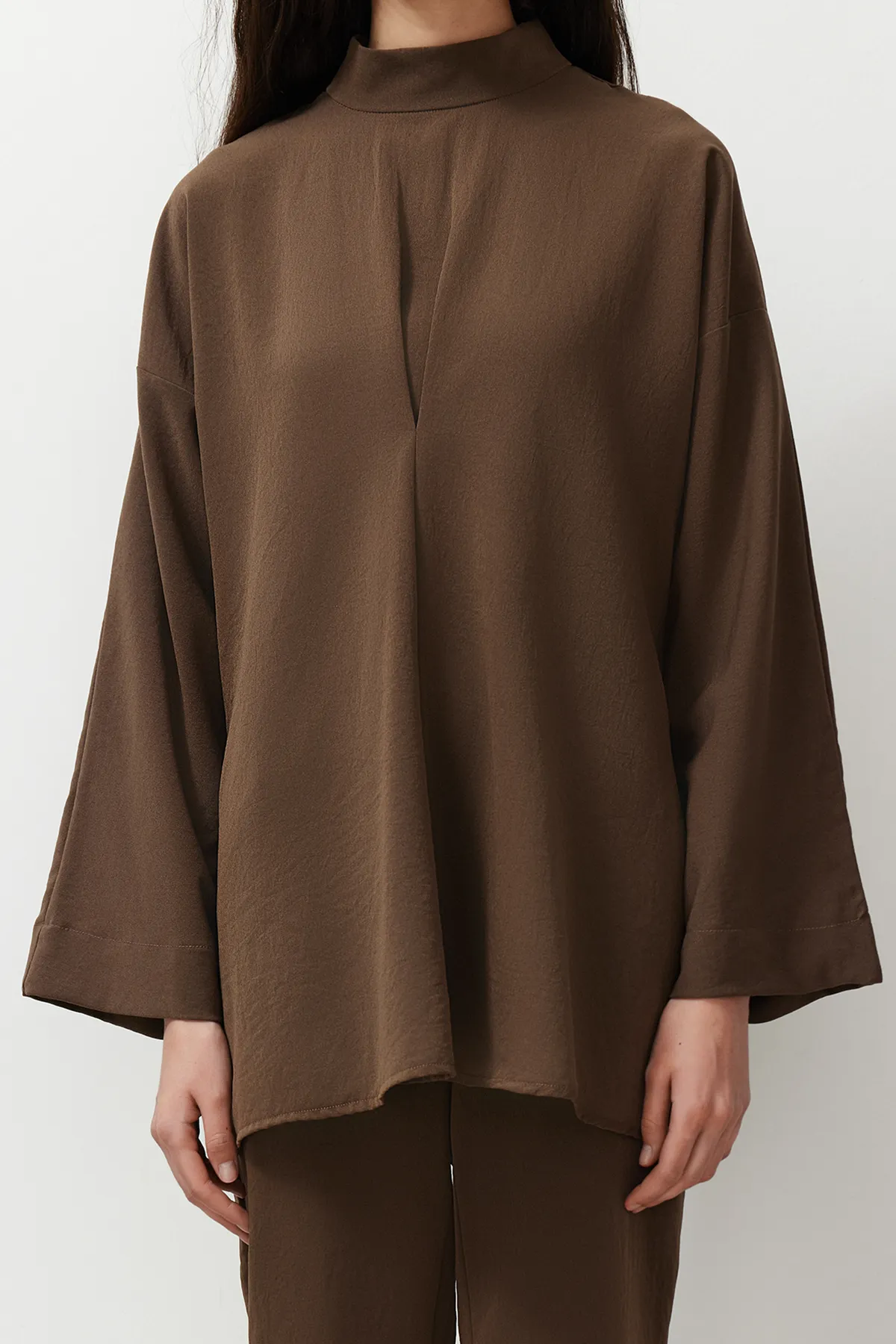 Trendyol Modest  Geräucherter Kragen, detailliert gewebtes Aerobin-Unterteil, Oberteil-Set TCTSS24US00055