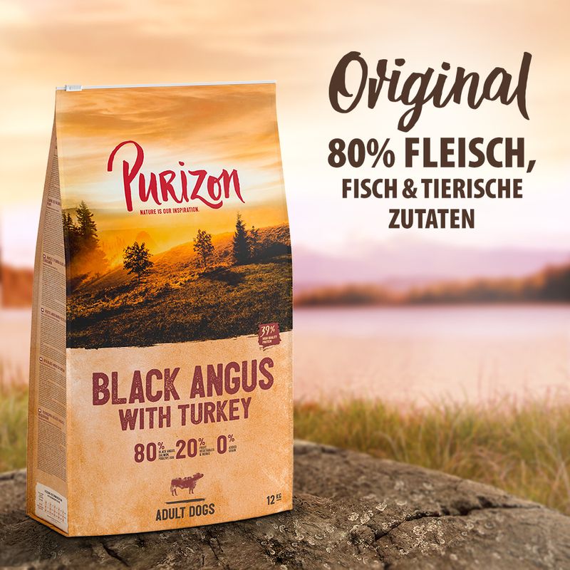 Purizon Black-Angus-Rind mit Truthahn Adult - getreidefrei