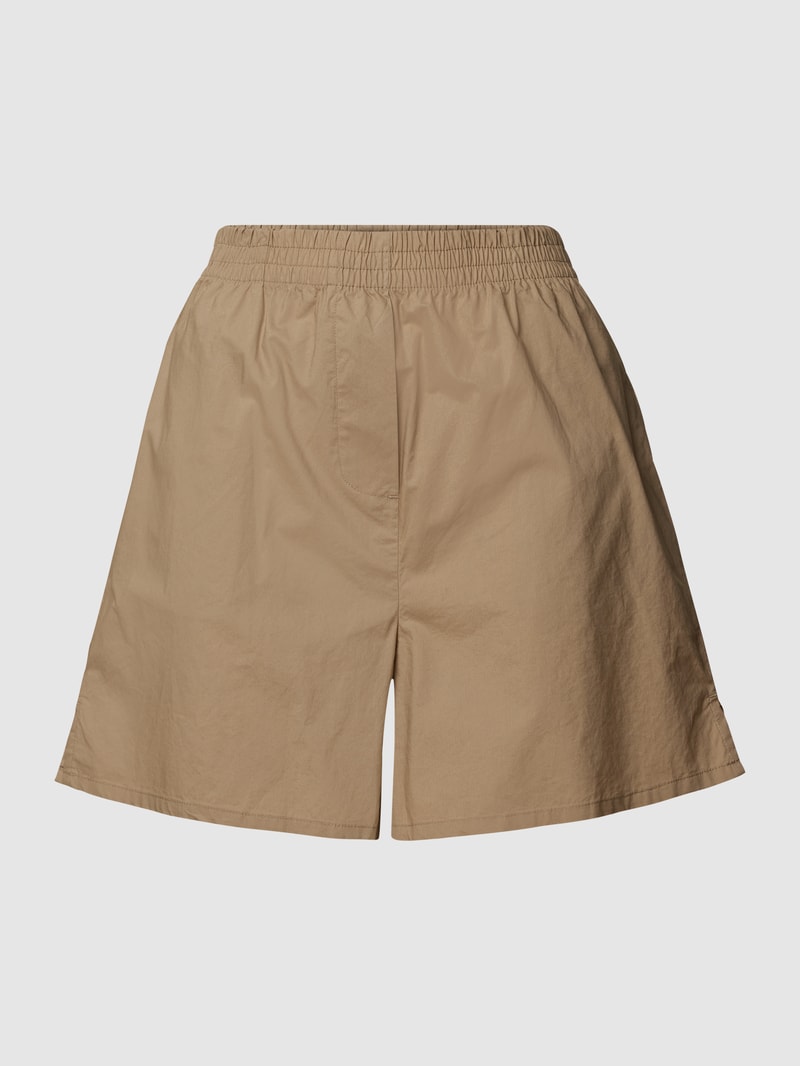 Shorts im unifarbenen Design in sand
