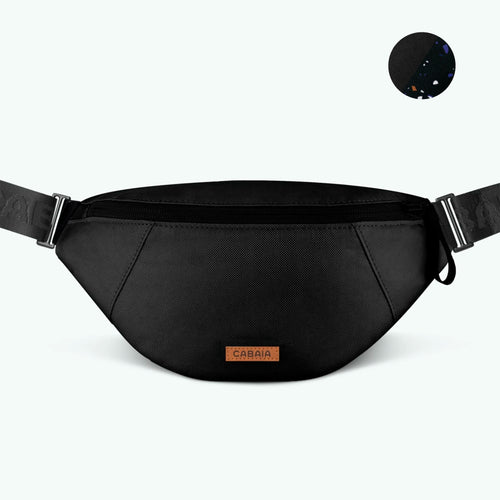 Berlin Medium Black Fanny Pack