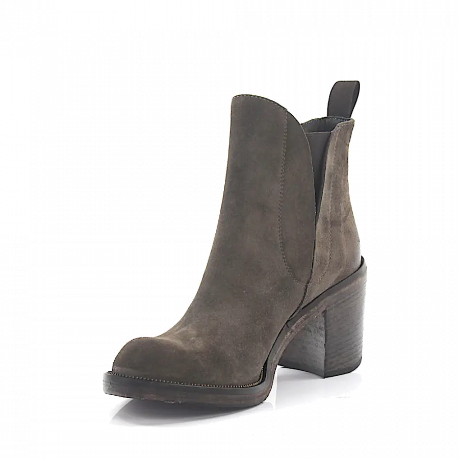 ROSS B. - Stiefeletten Grau 3F1452 Stretch Veloursleder taupe - grau