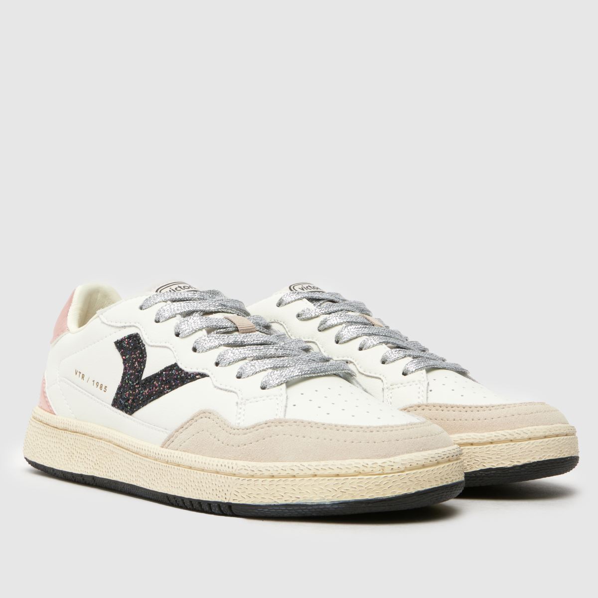 Victoria Smash-sneakers i vitt och silver