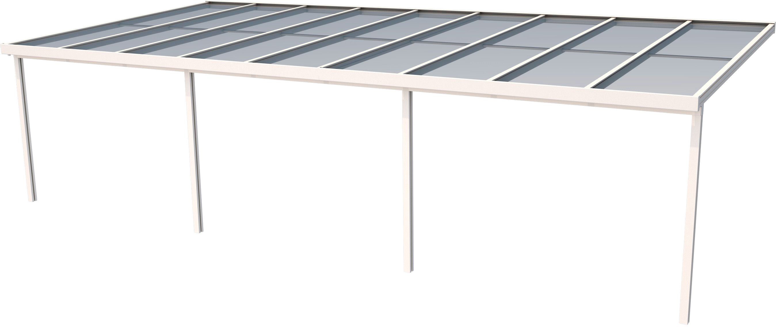 GUTTA Terrassendach Premium, BxT: 913,5x406 cm, Bedachung Doppelstegplatten, BxT: 914x406 cm, Dach Polycarbonat bronce