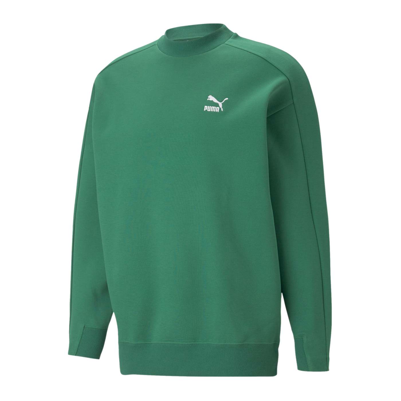 PUMA T7 Mock Neck Crew Sweatshirt Rot F37