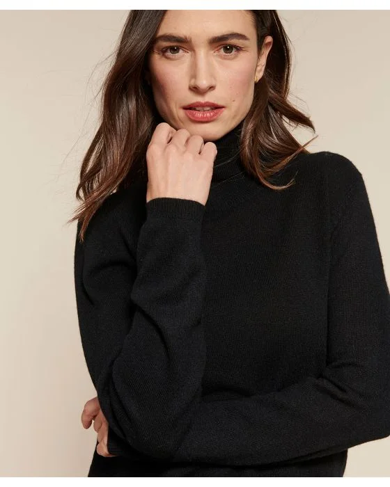 Pull col roulé en pur cachemire