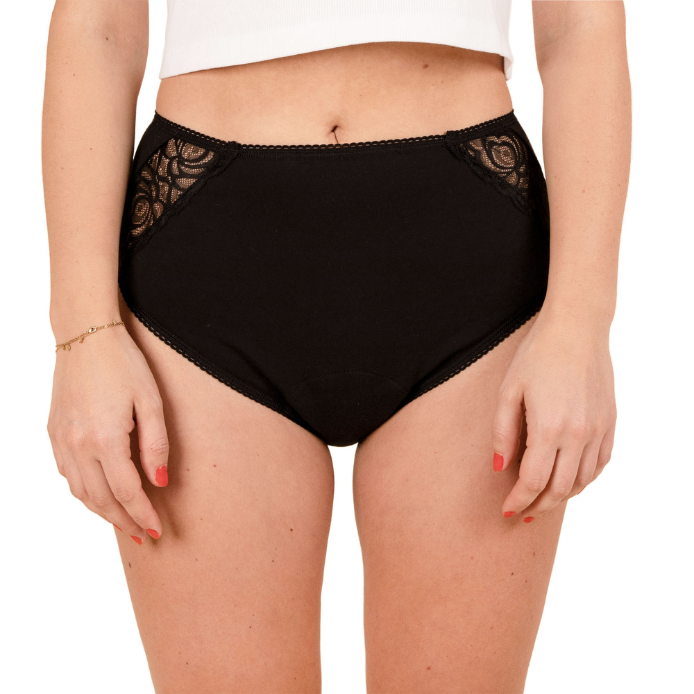 Jho Culotte taille Haute noire - Flux ab - 12/14 Culotte menstruelle