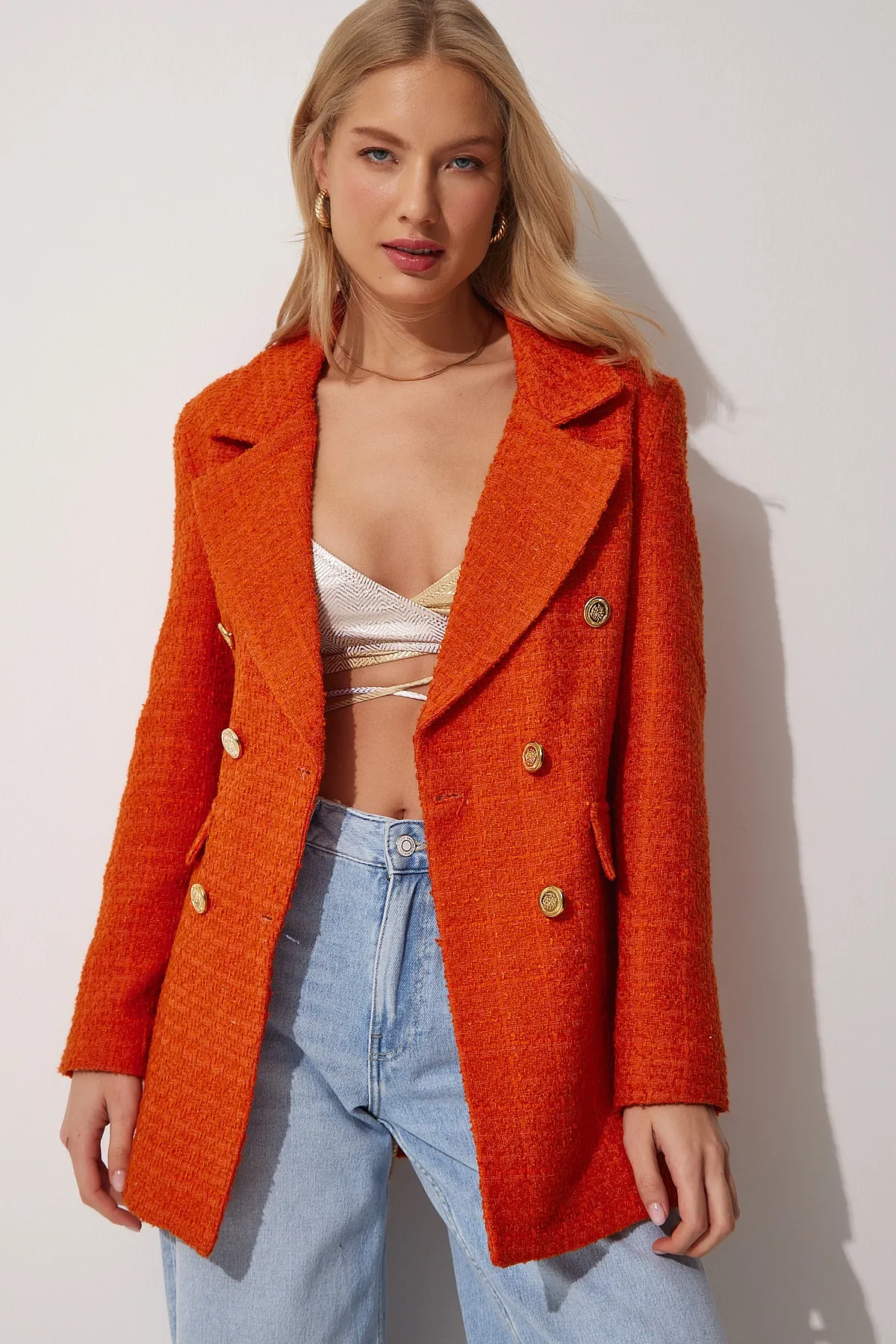 Happiness İstanbul  Blazer - Orange - Regular Fit