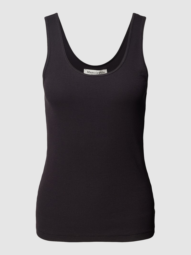 Tanktop mit U-Ausschnitt in schwarz
