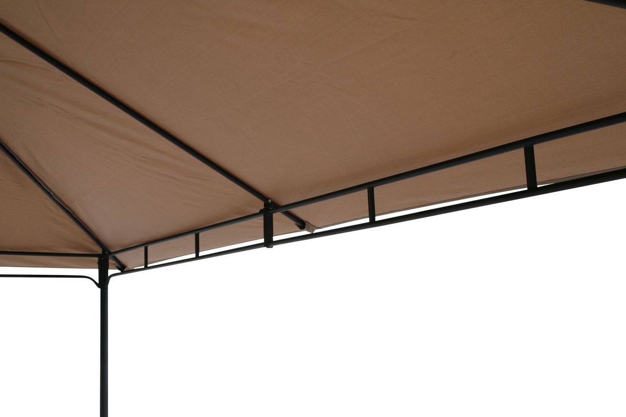 Grasekamp Pavillon Rimini Flex 3 x 3 m Taupe Party Zelt Antik Garten