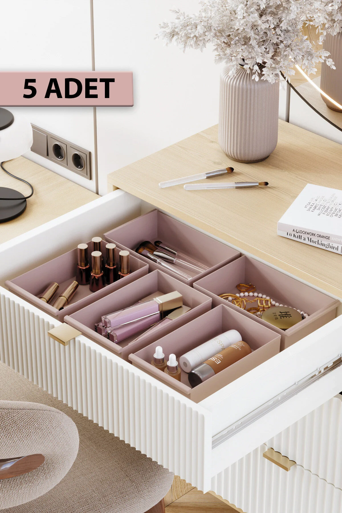 Pufwin Home  Aufbewahrung Kleiderschrank - Rosa - Plastik