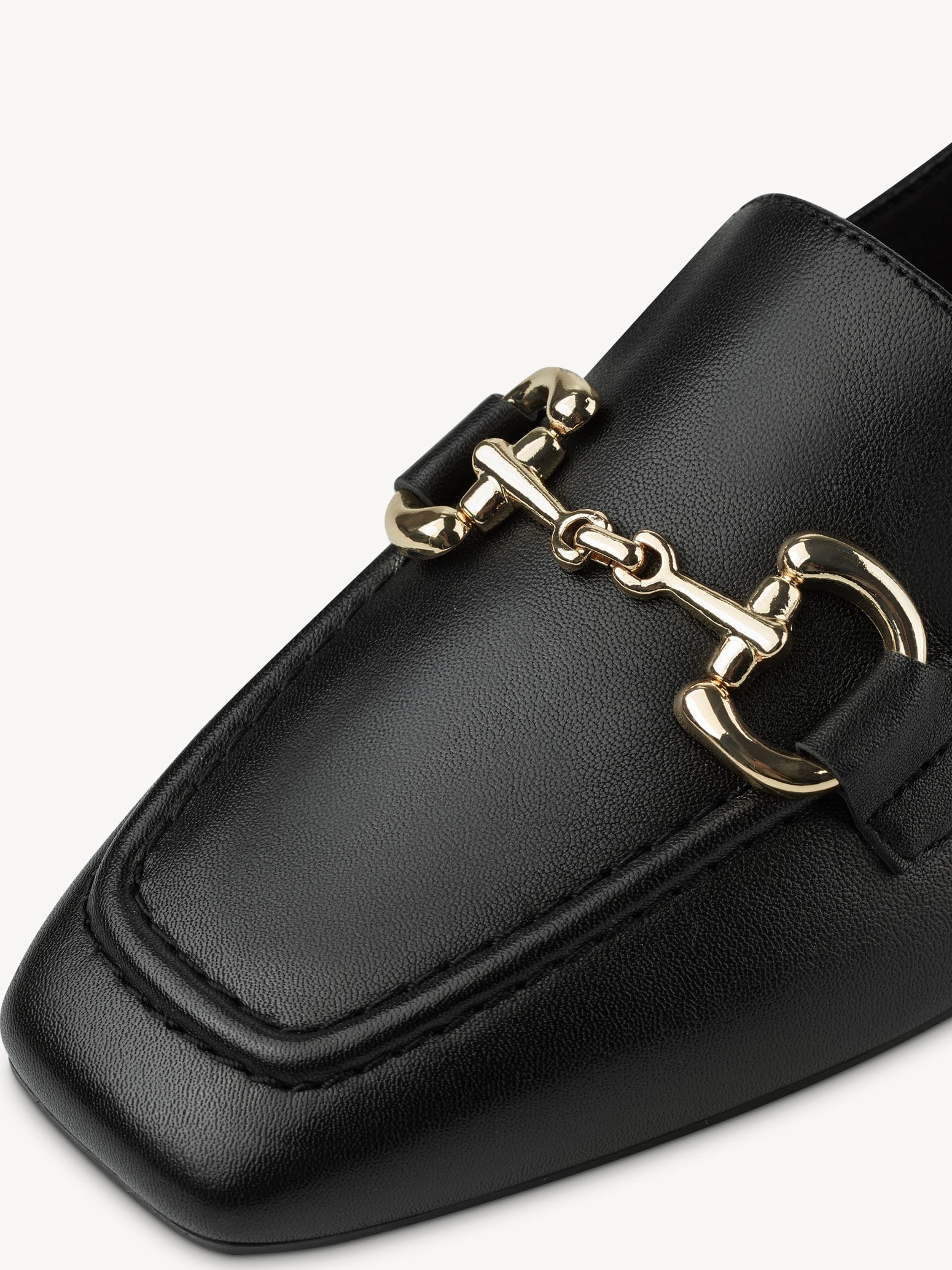 Slipper en cuir - noir