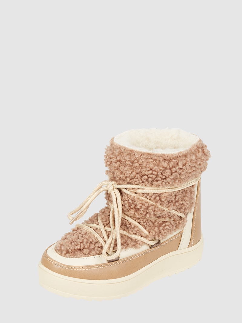 Boots mit Teddyfell in camel