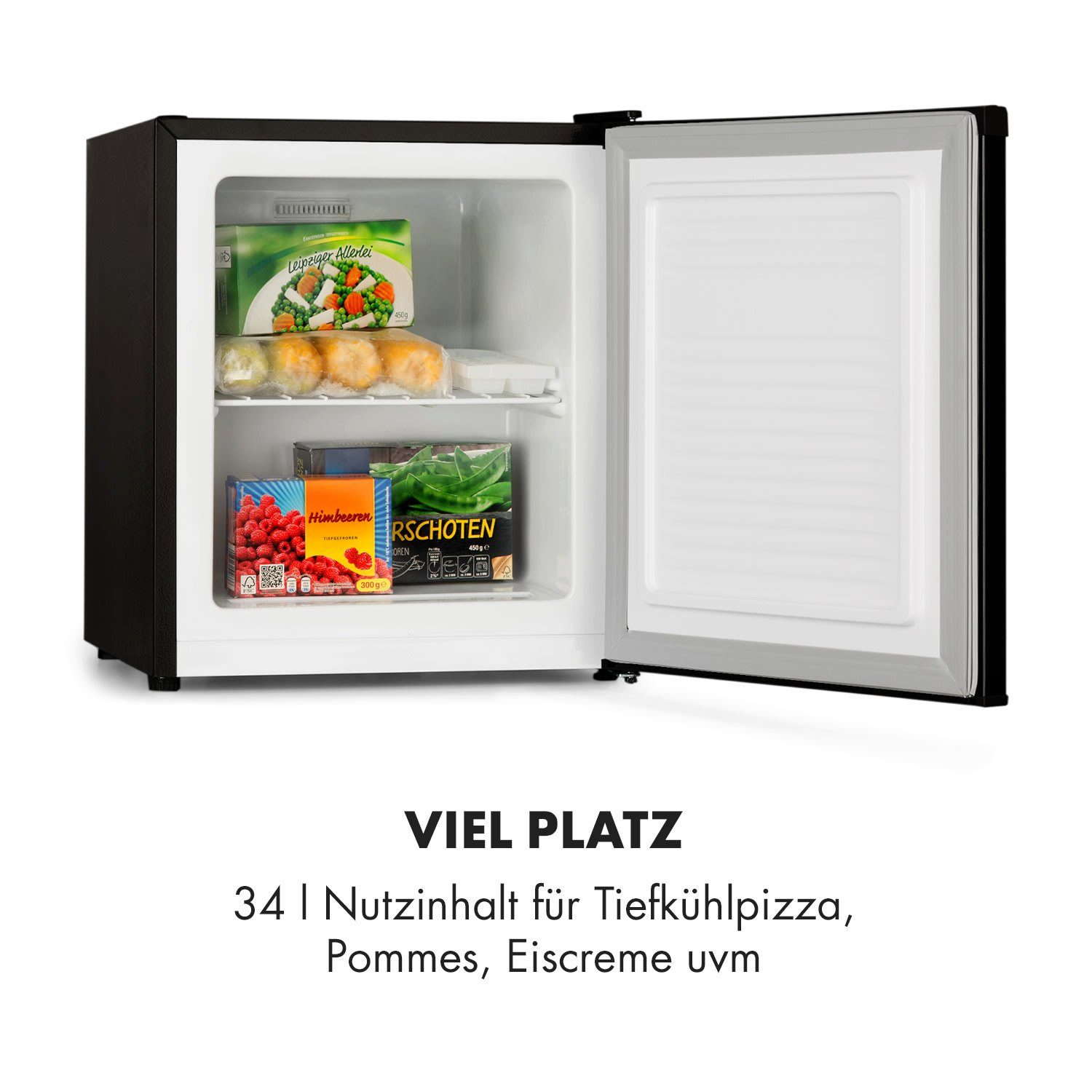 Klarstein Gefrierschrank HEA9-Garfield-Eco-B 10032853A, 47.5 cm hoch, 44 cm breit, Gefrierschrank klein Gefriertruhe Tiefkühltruhe Tiefkühlschrank