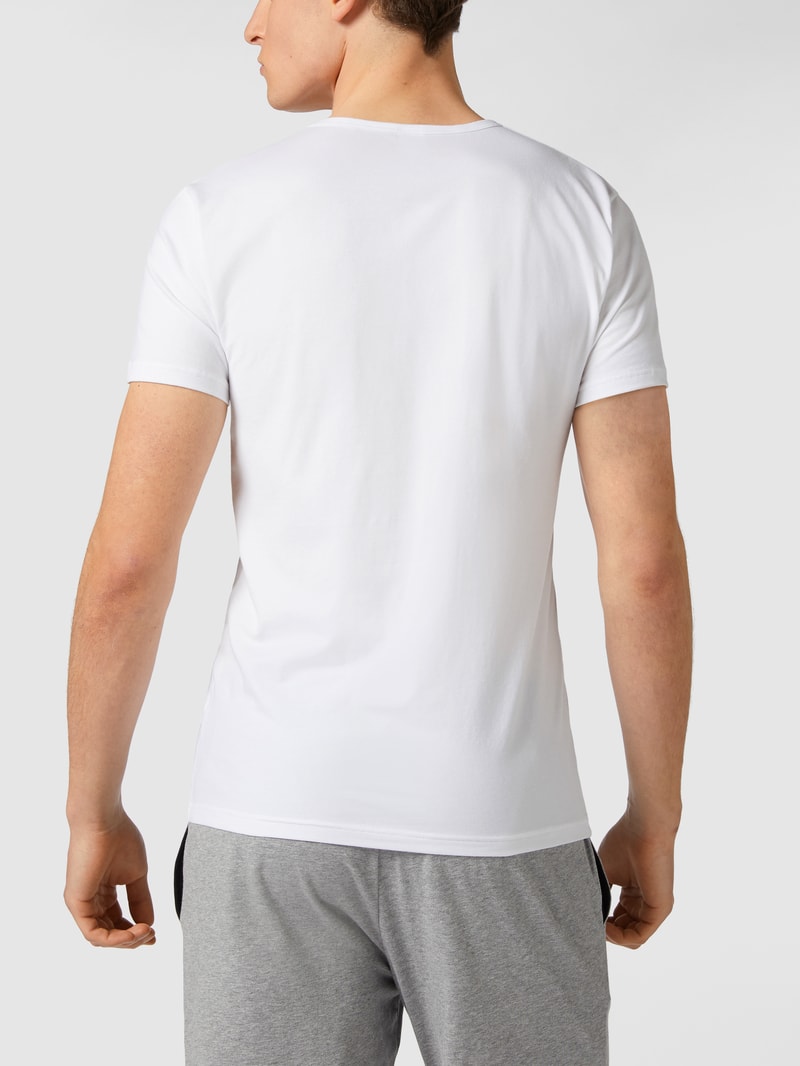 T-Shirt mit Stretch-Anteil im 2er-Pack in weiß