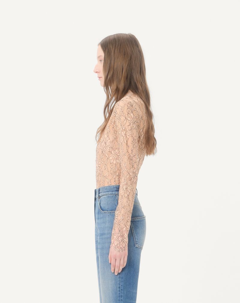 Body de renda rebrodé