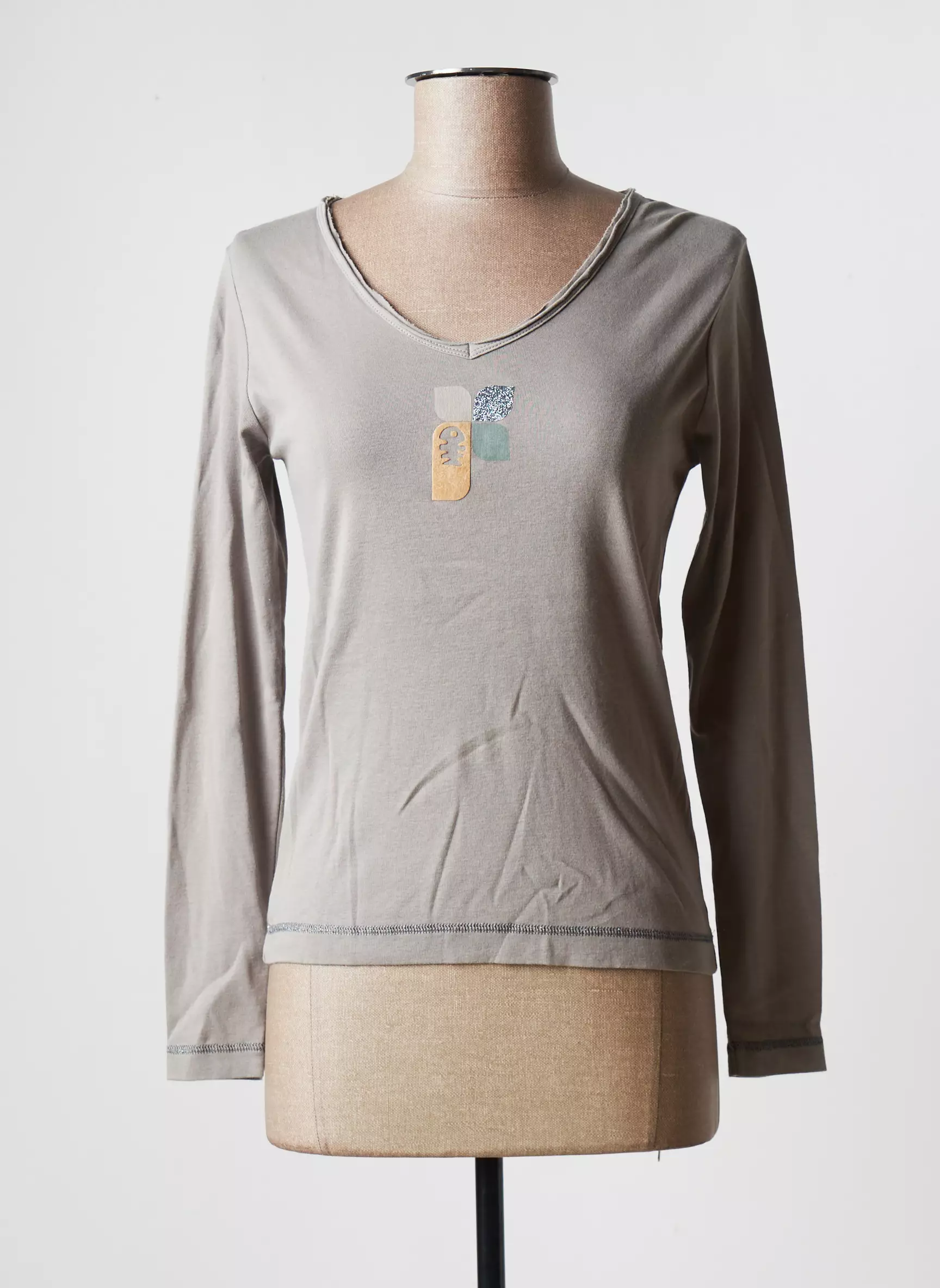 Diplodocus Tshirts Femme couleur gris