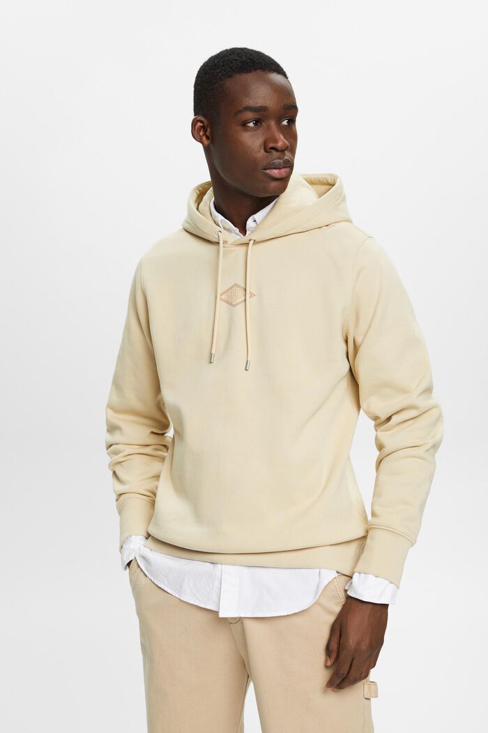 Baumwoll-Kapuzensweatshirt mit Logo