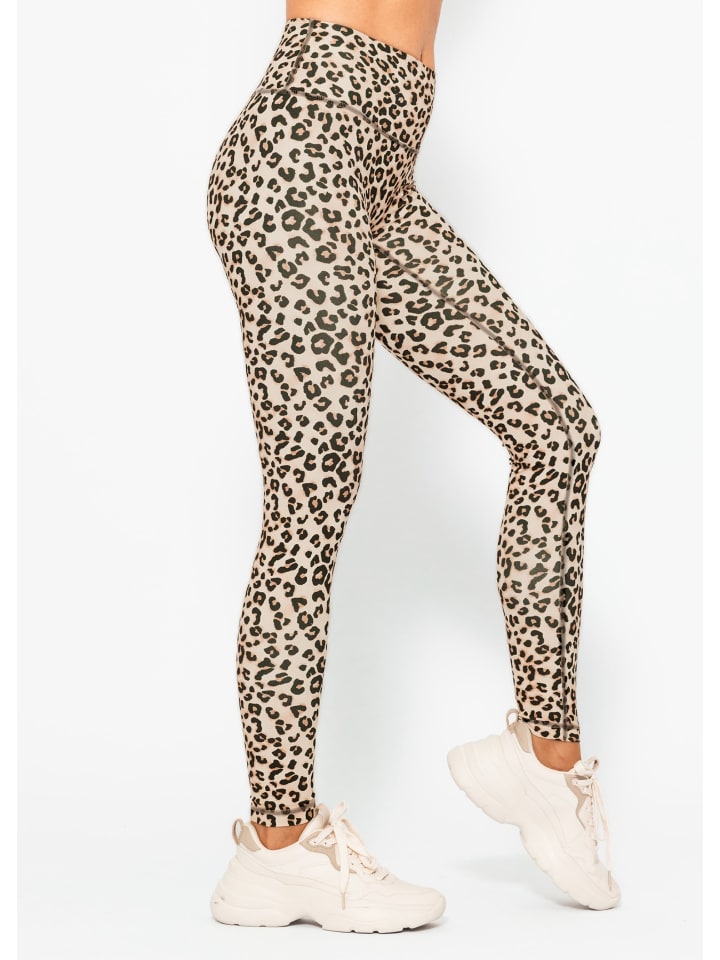SASSYCLASSY High Waist Sportleggins in Beige günstig kaufen