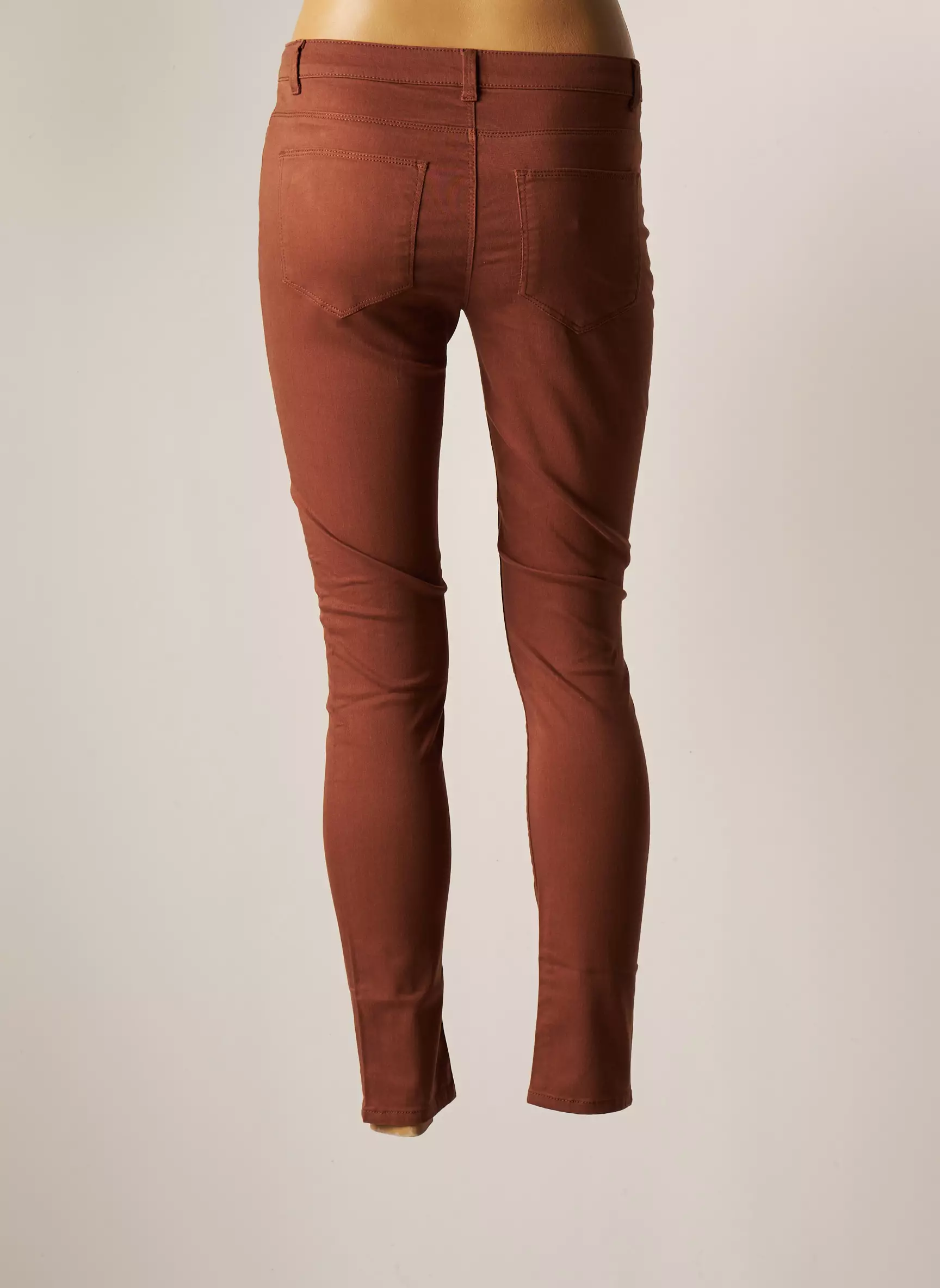 Vero Moda Pantalons Slim Femme couleur marron