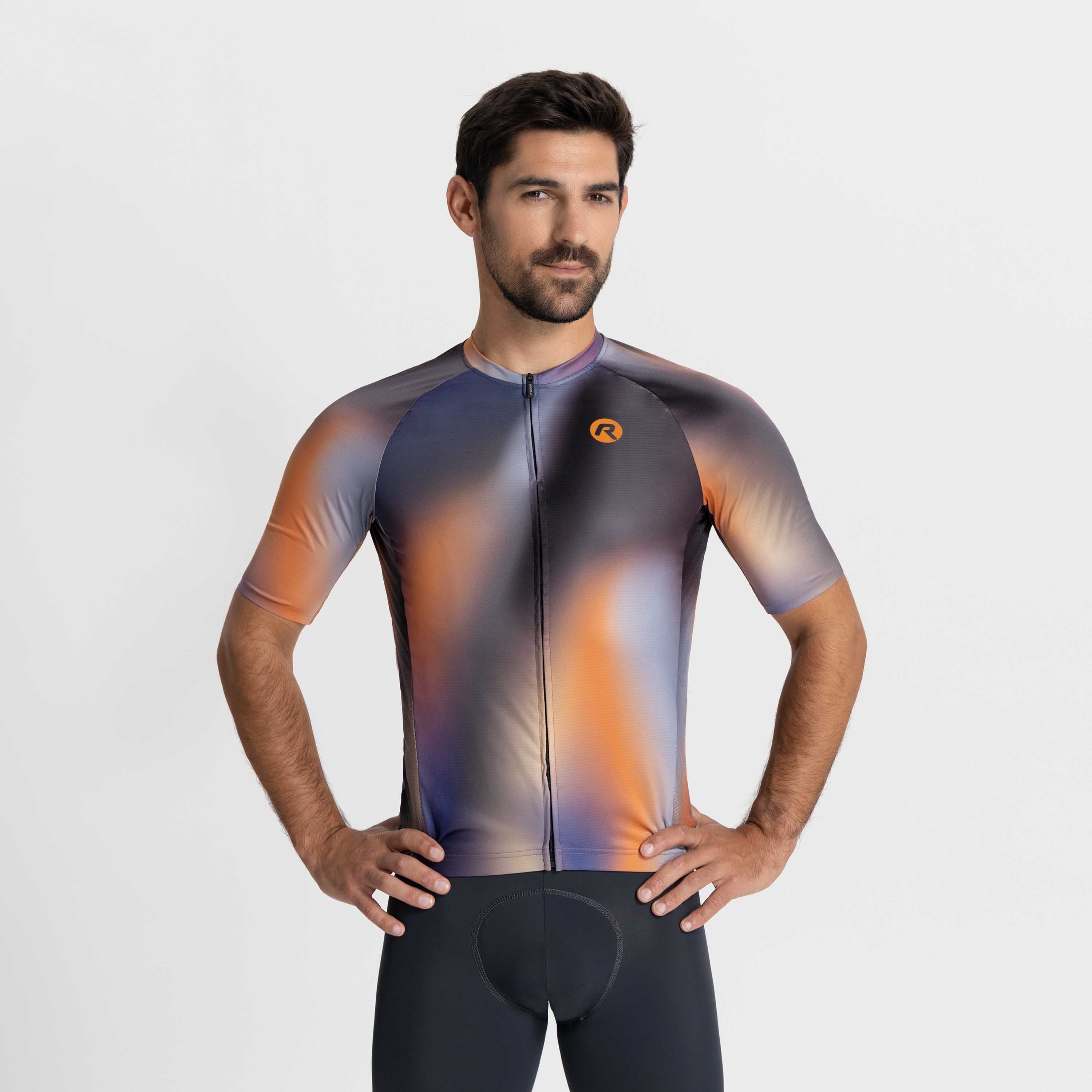 Rogelli Halo Orange Herren Radtrikot Kurzarm