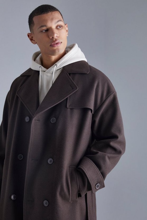 Tall zweireihiger Trenchcoat