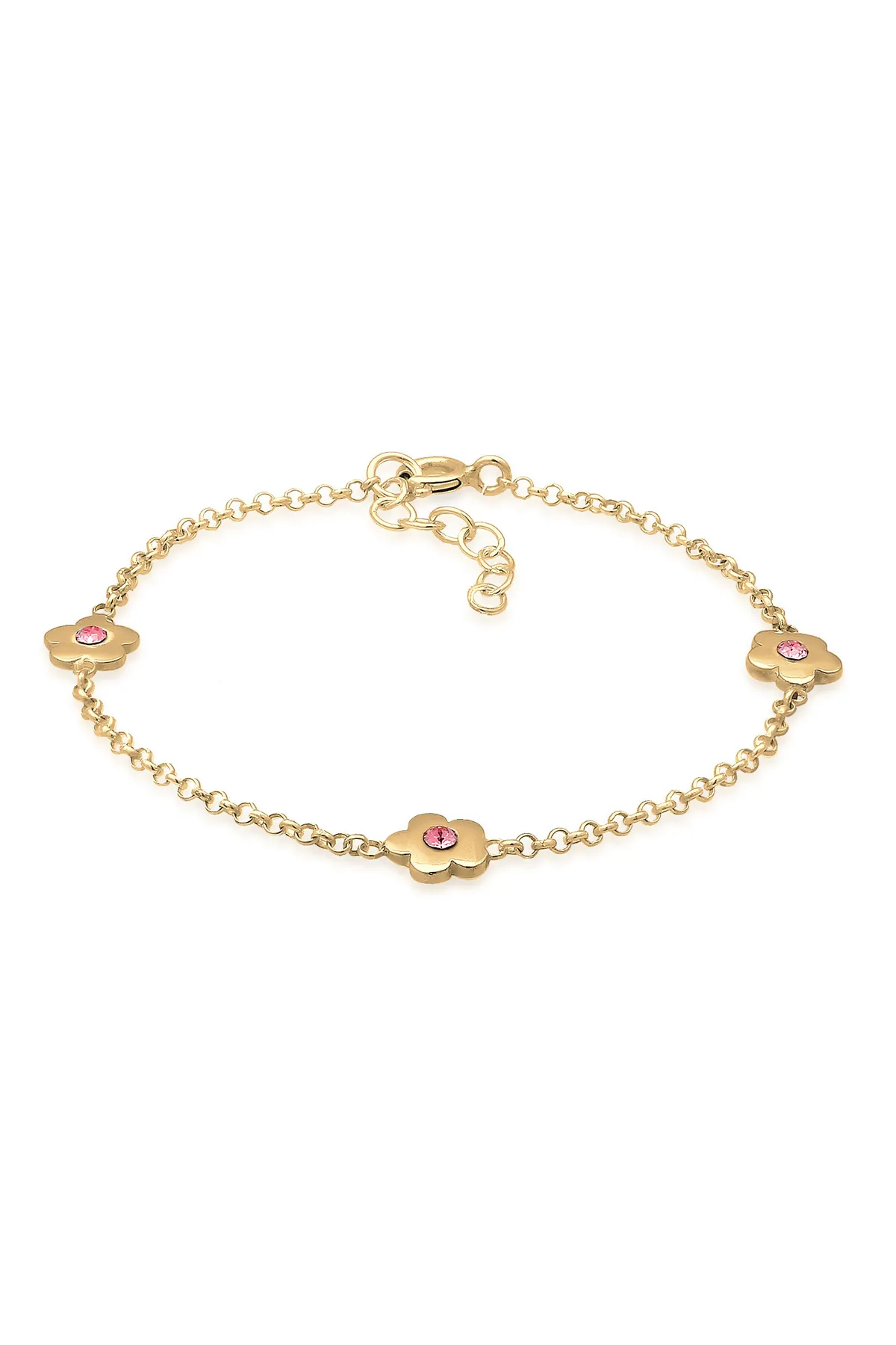 ELLI  Armband Kinder Blumen Floral Kristalle Silber