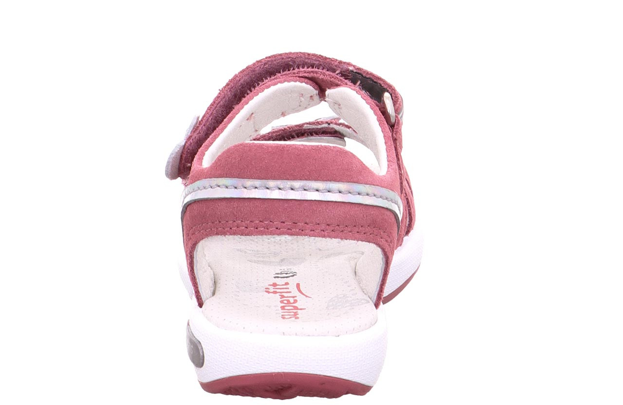 EMILY - Pink/SilberSandale mit Klettverschluss