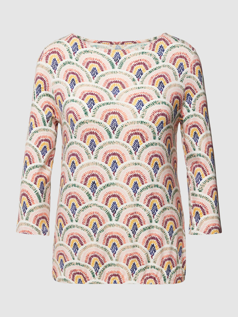 T-Shirt mit 3/4-Arm in offwhite