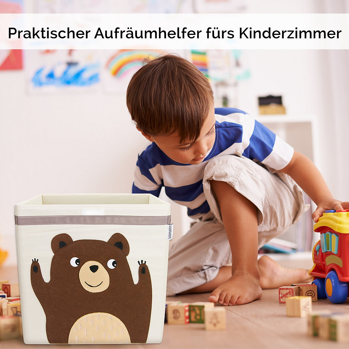 Aufbewahrungsboxen - 15 Motive I Spielzeugkiste mit Deckel I Boxen zur Aufbewahrung im Kallax Regal I Kinderzimmer Deko