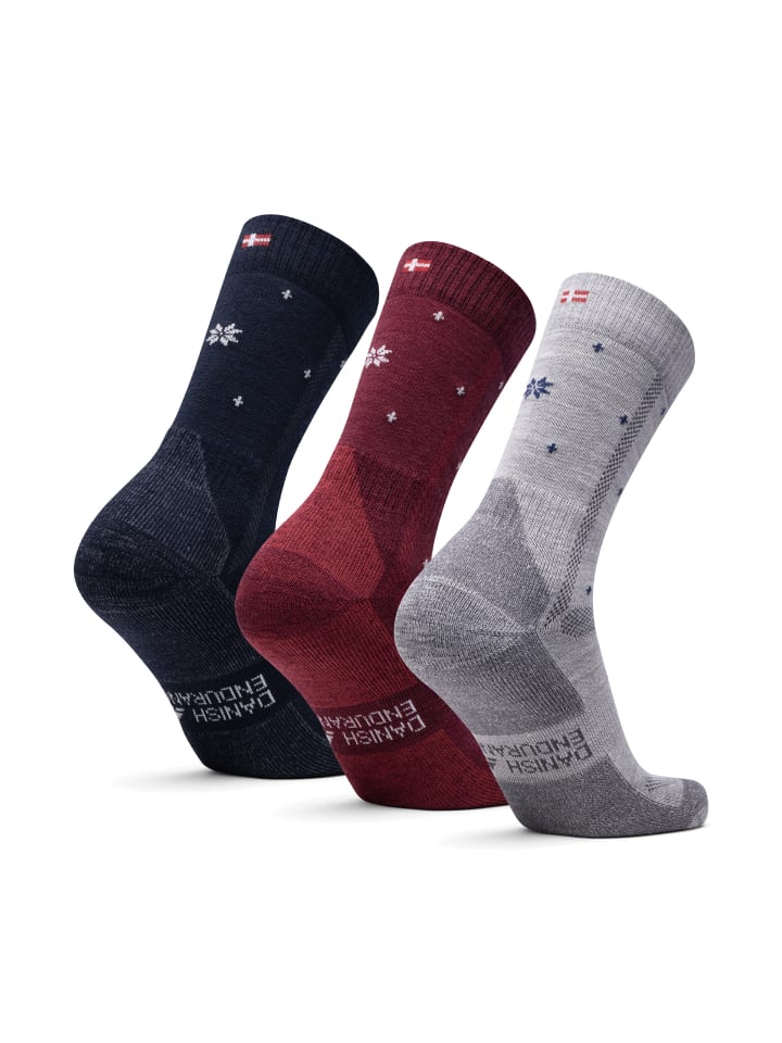 DANISH ENDURANCE Socken Hiking Classic in navy/red/light grey günstig kaufen