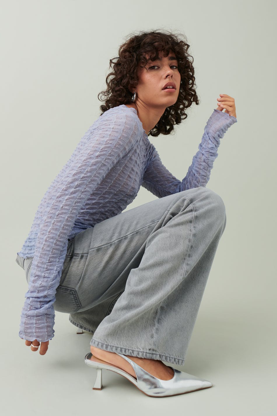 Textured lace top