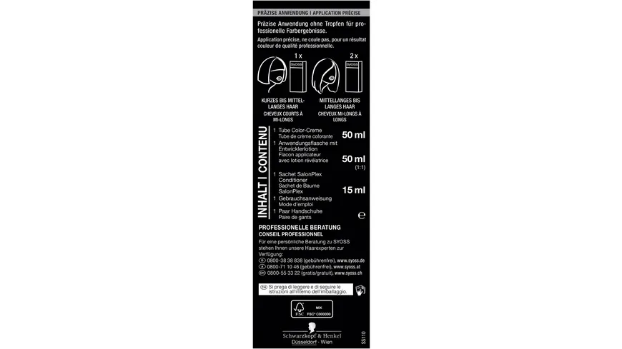 syoss Permanente Coloration Stufe 3 1_1 - schwarz