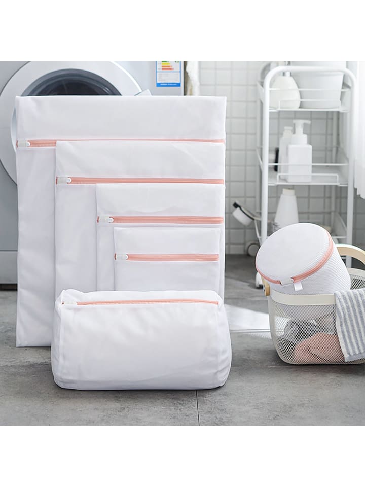 Intirilife 6-er Set Wäschenetze Wäschesäcke in Weiß günstig kaufen onesize