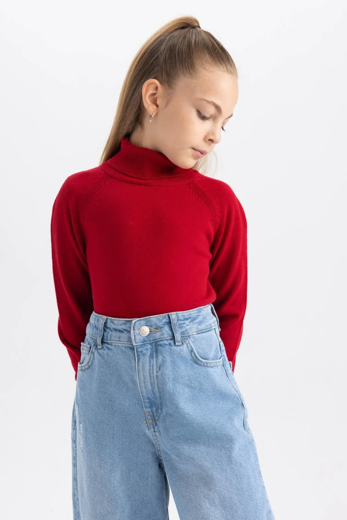 DeFacto  Roter Rollkragenpullover für Mädchen