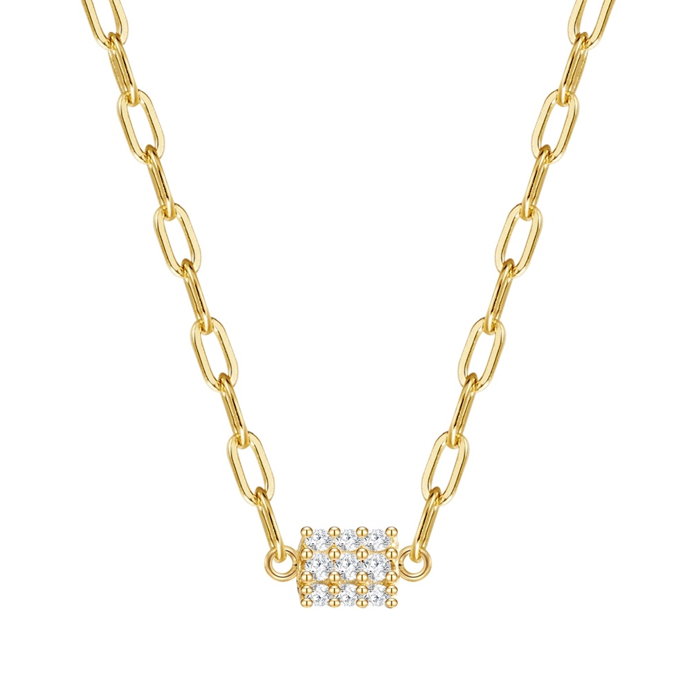Glanzstücke München Collier en argent Argent sterling Oxyde de zirconium (CZ) en Or jaune collier