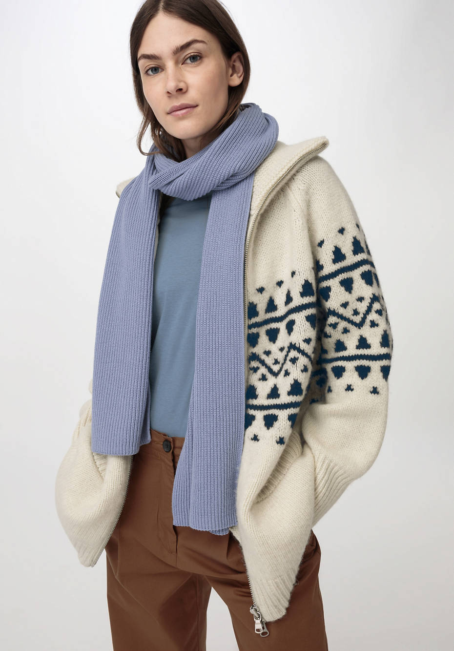 Unisex Strickschal aus reiner Bio-Baumwolle