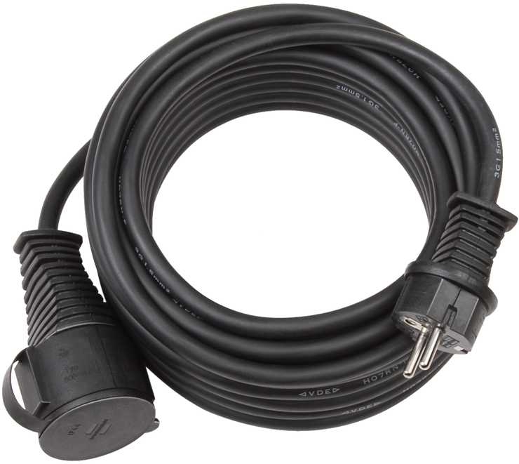 Cablu prelungitor Brennenstuhl 1167810 pentru șantier IP44 10m Negru H07RN-F 3G1.5