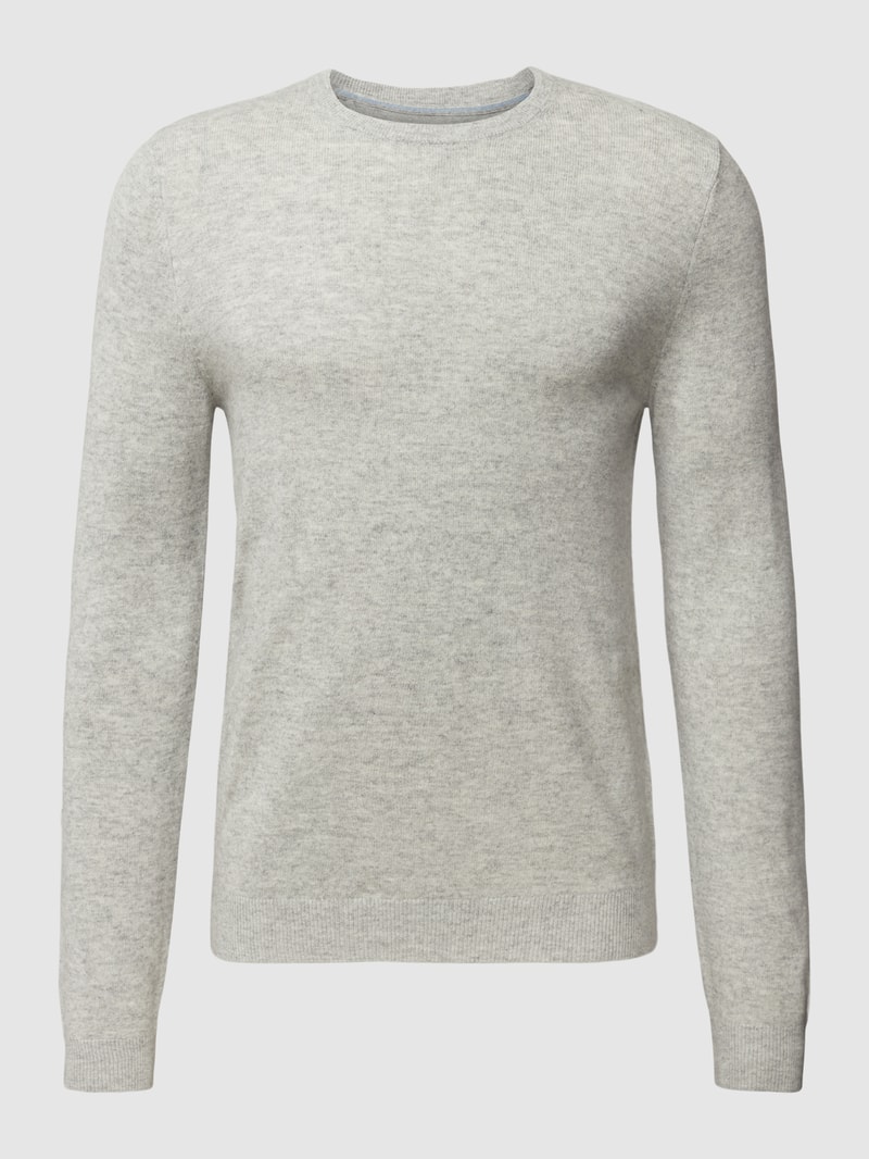 Pullover in Ripp-Optik Modell 'FILO' in hellgrau