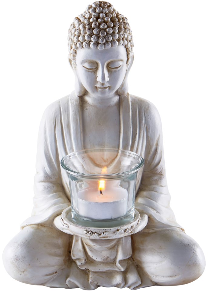 Teelichthalter in Buddha-Form