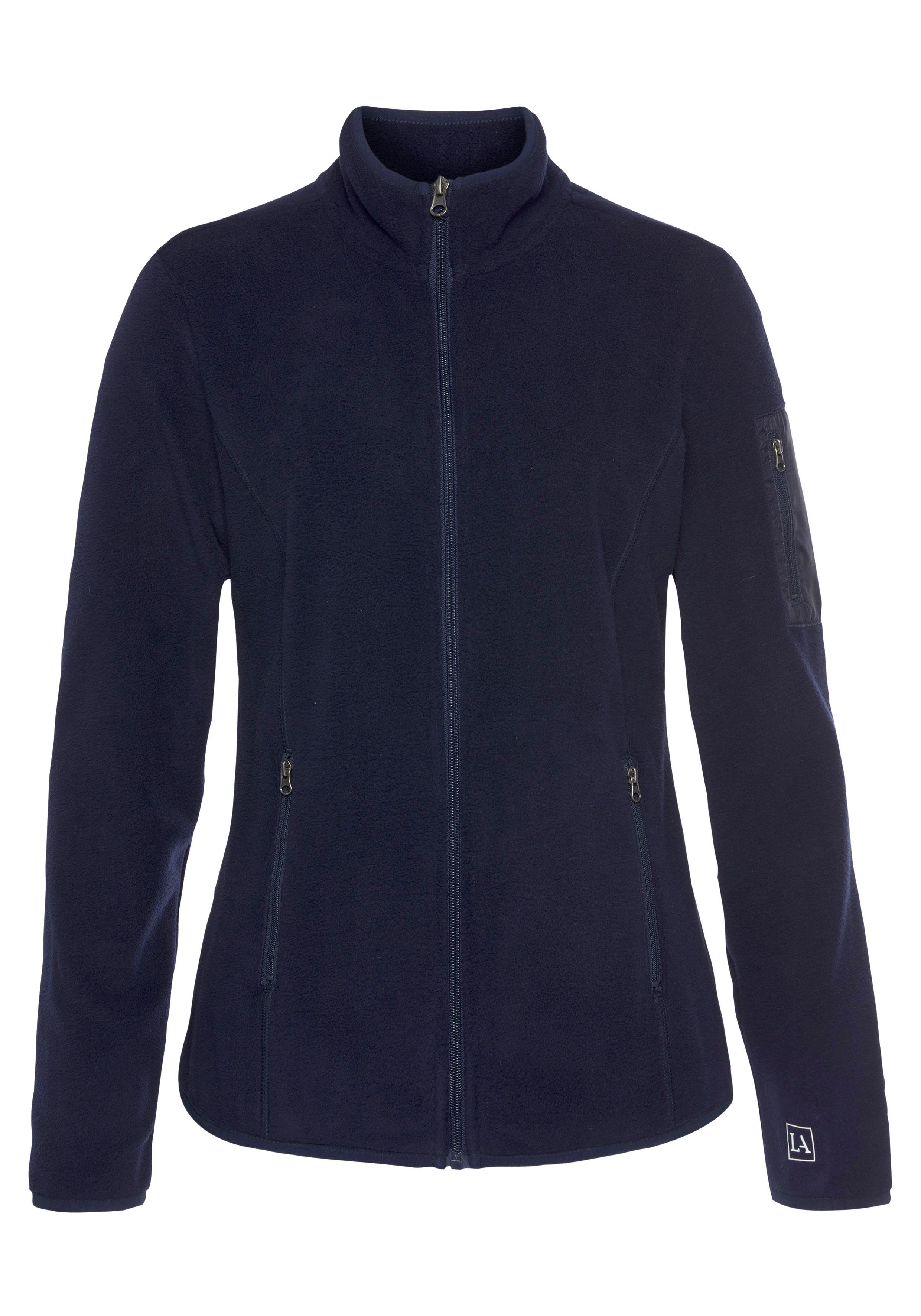 LASCANA Fleecejacke mit seitlichen Taschen, Trekkingjacke