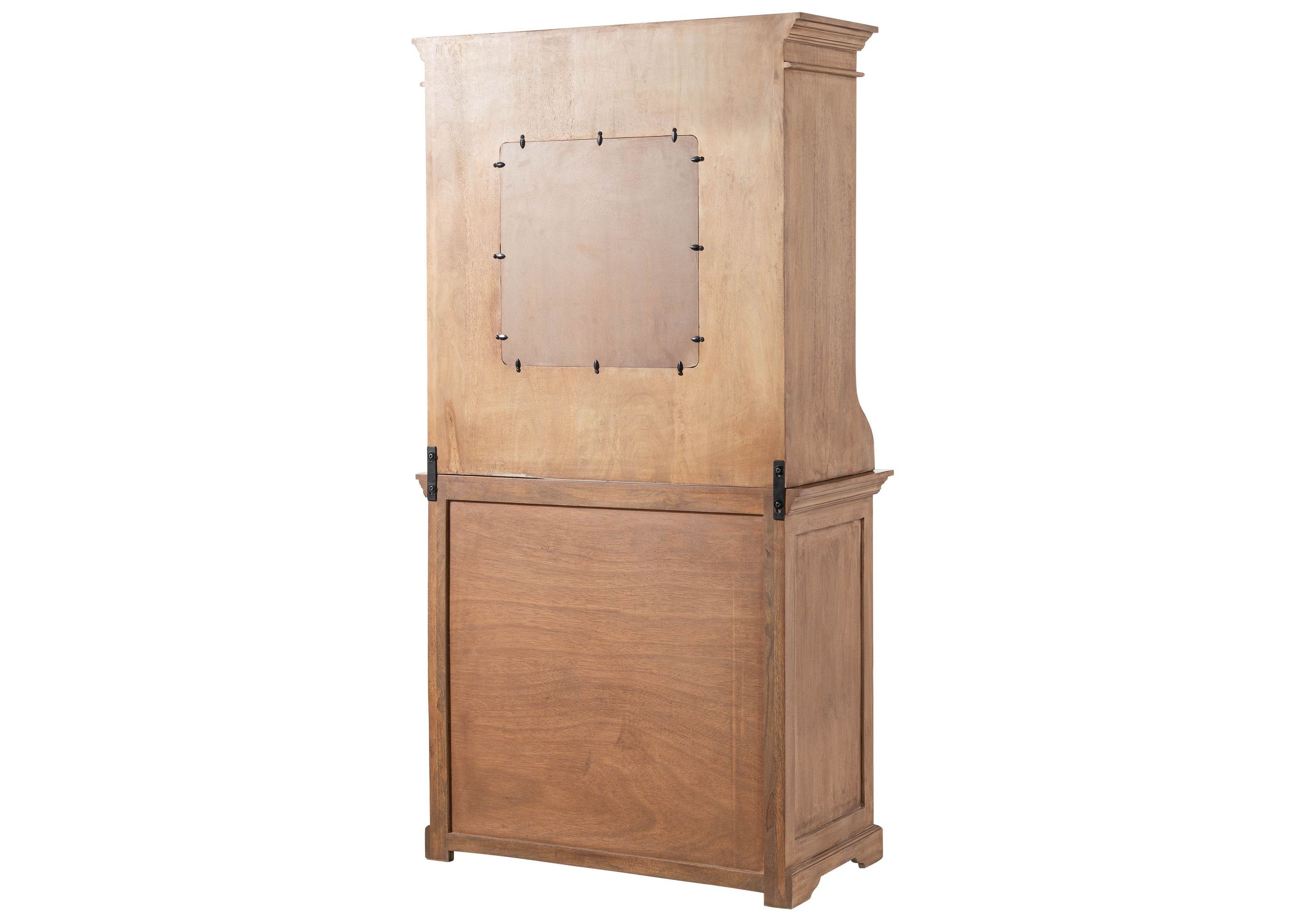 Massivmoebel24 Barschrank Mango 98x51x190 beige geölt TOULOUSE #05