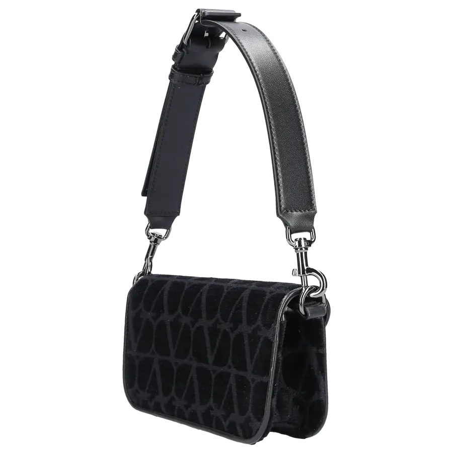 Valentino Garavani - Handtasche LOCÒ Canvas - schwarz