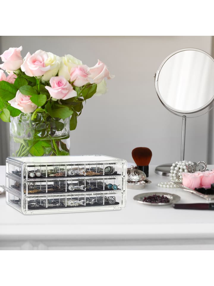 relaxdays Makeup Organizer in Transparent günstig kaufen onesize