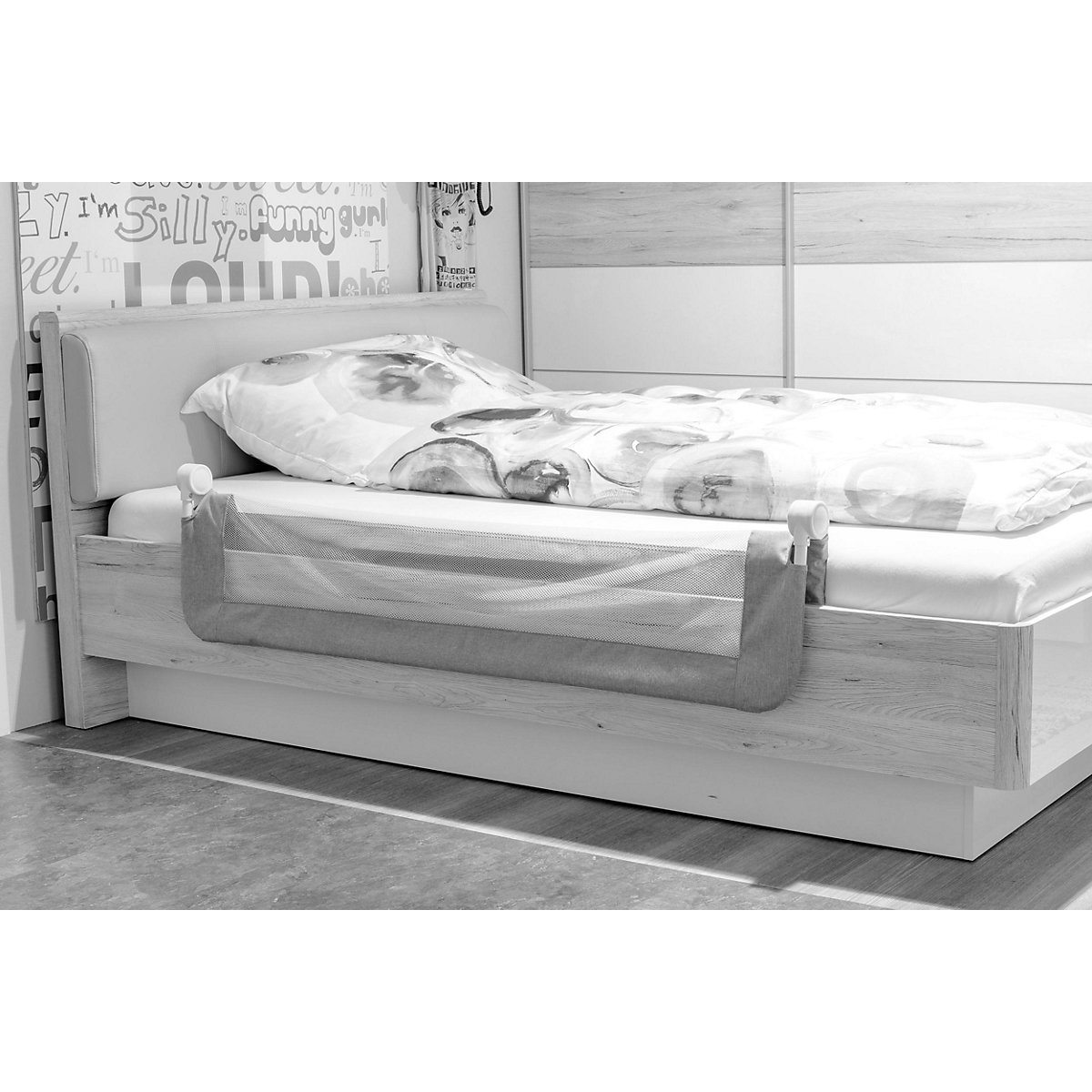 Bettgitter dunkelgrau, für Standard- & Boxspringbetten
